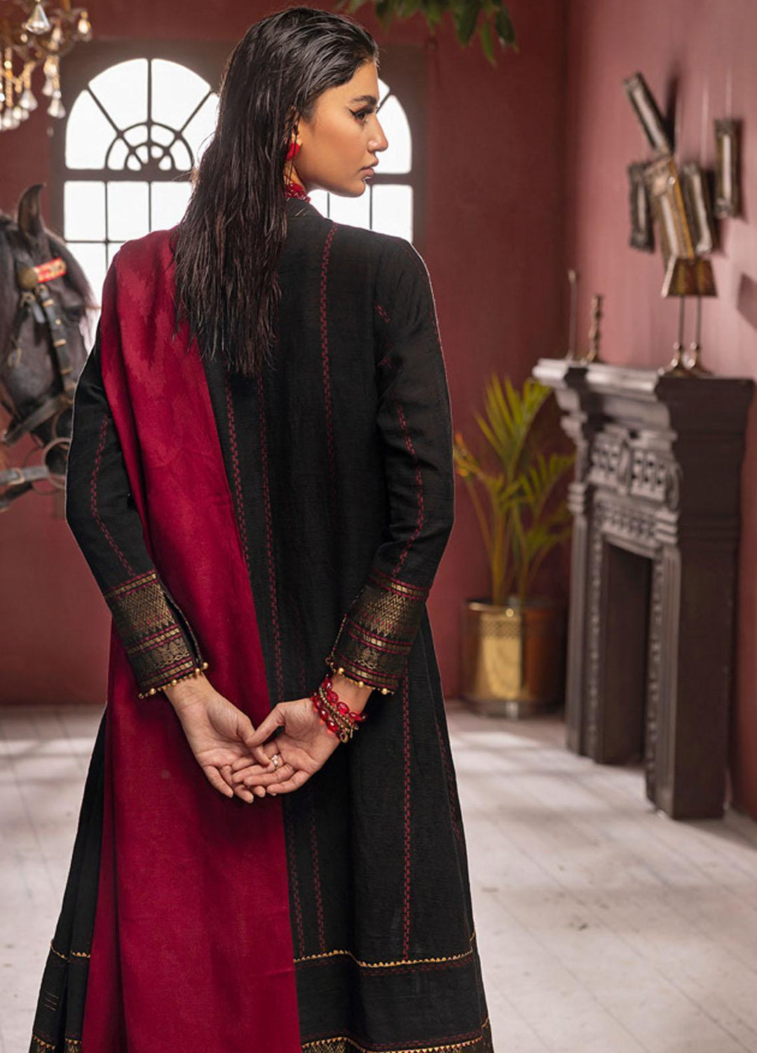 Gul Ahmed Jacquard Khaddar Suits Unstitched 3 Piece GA23WC AP 32084 - Winter Collection