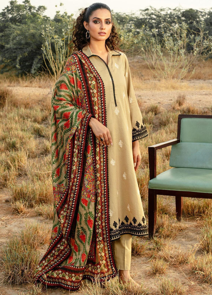 Gul Ahmed Embroidered Corduroy Suits Unstitched 3 Piece GA23WC CD 32005 - Winter Collection