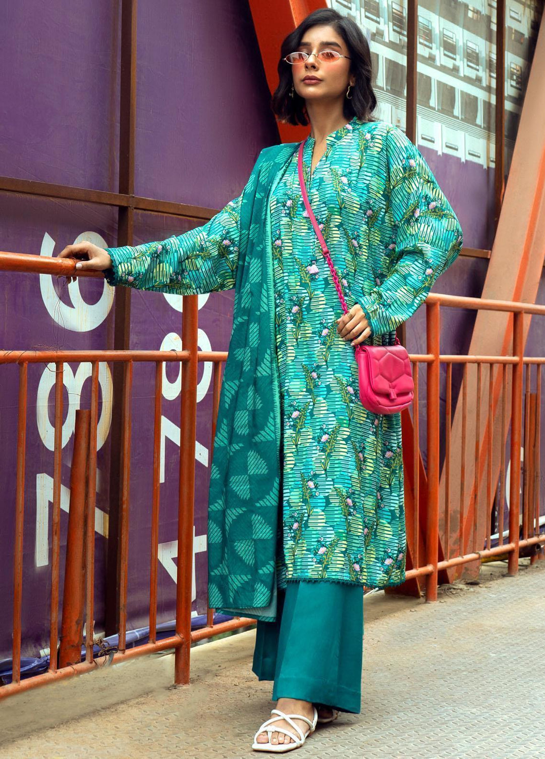 Gul Ahmed Printed Linen Suits Unstitched 3 Piece GA23WC LT 32009A - Winter Collection