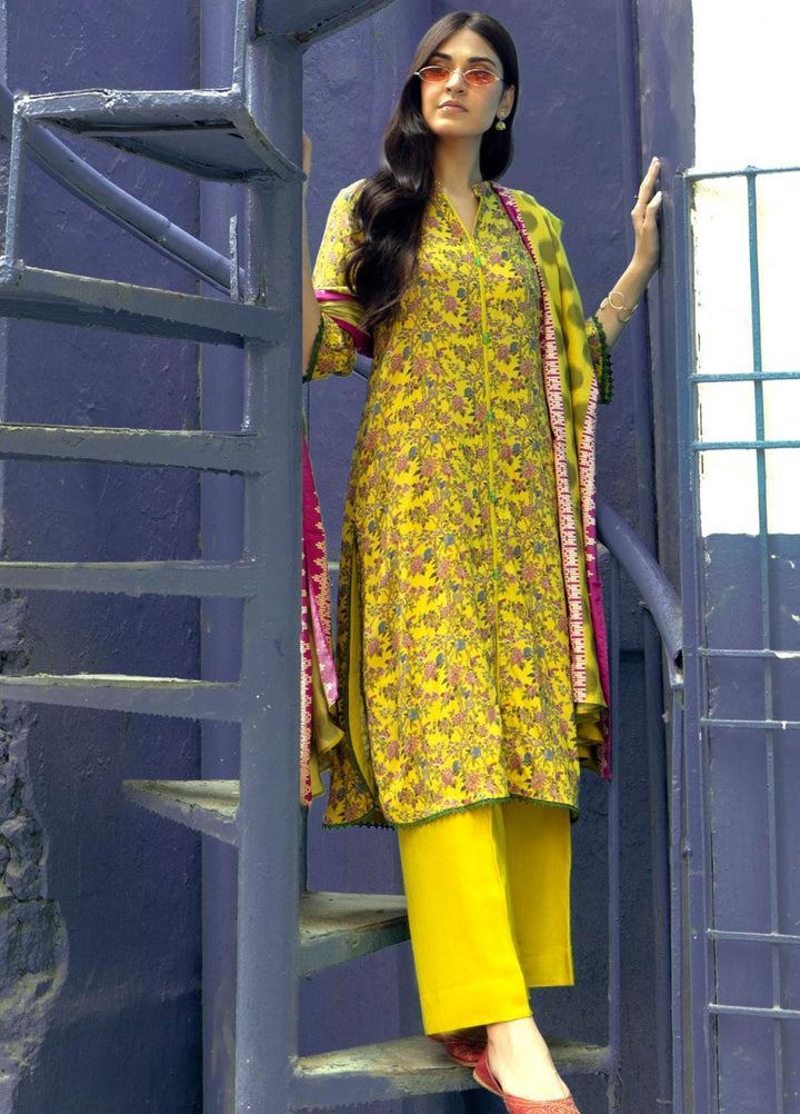 Gul Ahmed Printed Linen Suits Unstitched 3 Piece GA23WC LT 32022A - Winter Collection