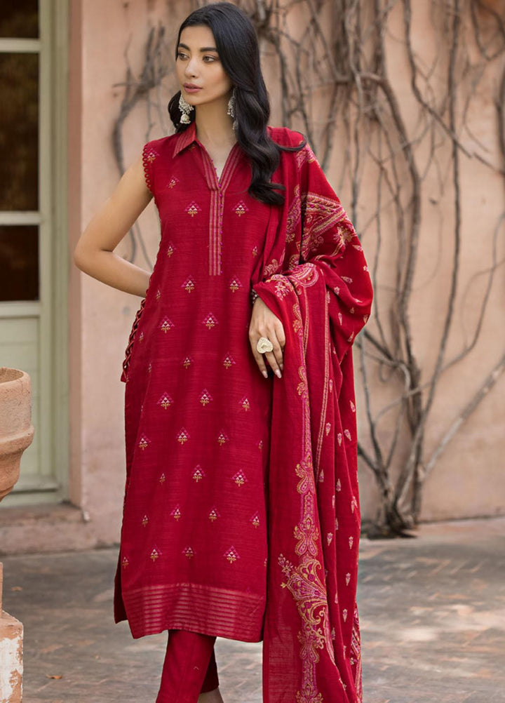 Gul Ahmed Jacquard Khaddar Suits Unstitched 3 Piece GA23WC MJ 32075 - Winter Collection