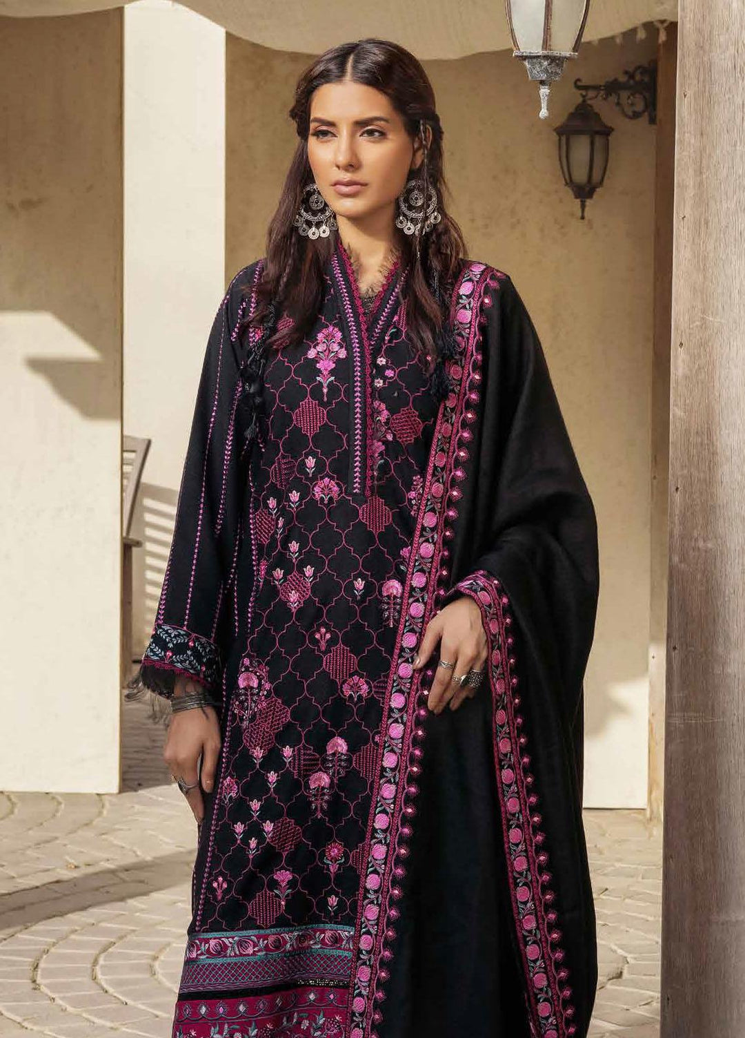 Glamour By Gul Ahmed Fancy Pashmina Suits Unstitched 3 Piece GA23WG AP-32069 - Winter Collection