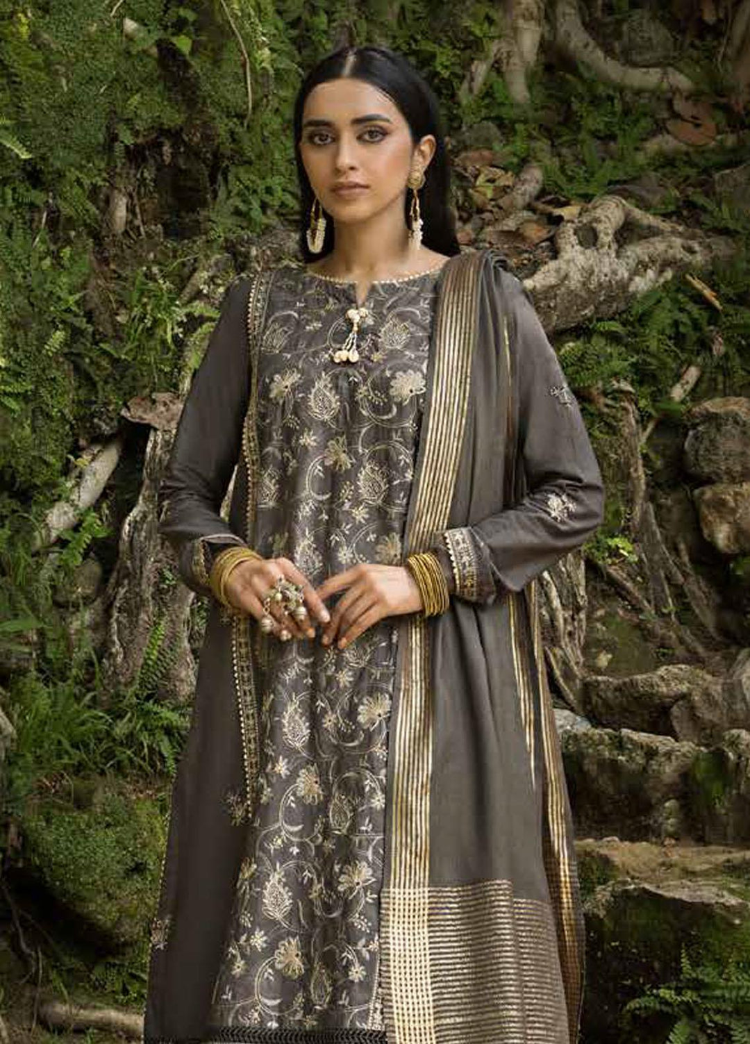 Glamour By Gul Ahmed Fancy Pashmina Suits Unstitched 3 Piece GA23WG AP-32080 - Winter Collection