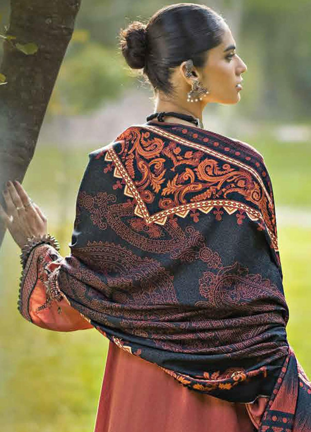 Glamour By Gul Ahmed Fancy Karandi Suits Unstitched 3 Piece GA23WG AY-32013 - Winter Collection