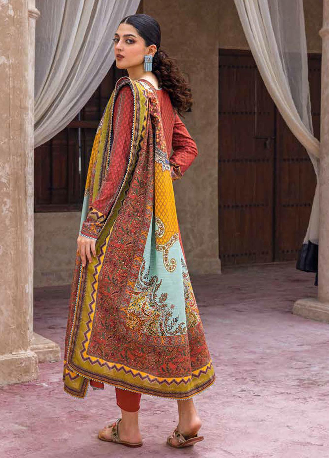 Glamour By Gul Ahmed Embroidered Khaddar Suits Unstitched 3 Piece GA23WG K-32026 - Winter Collection