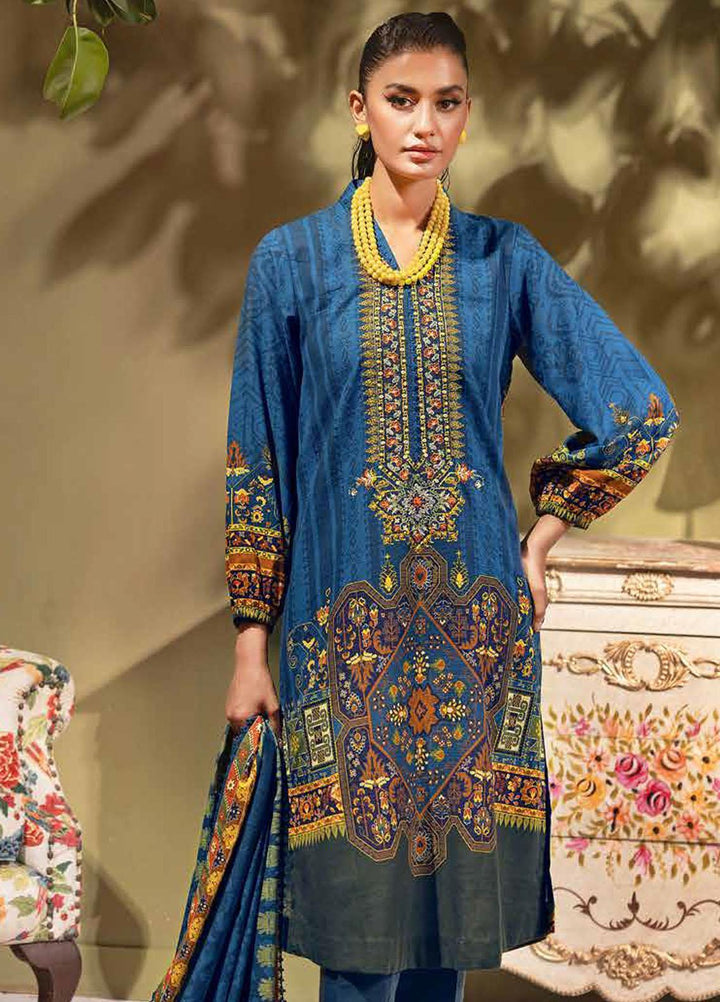Glamour By Gul Ahmed Embroidered Khaddar Suits Unstitched 3 Piece GA23WG K-32037 - Winter Collection