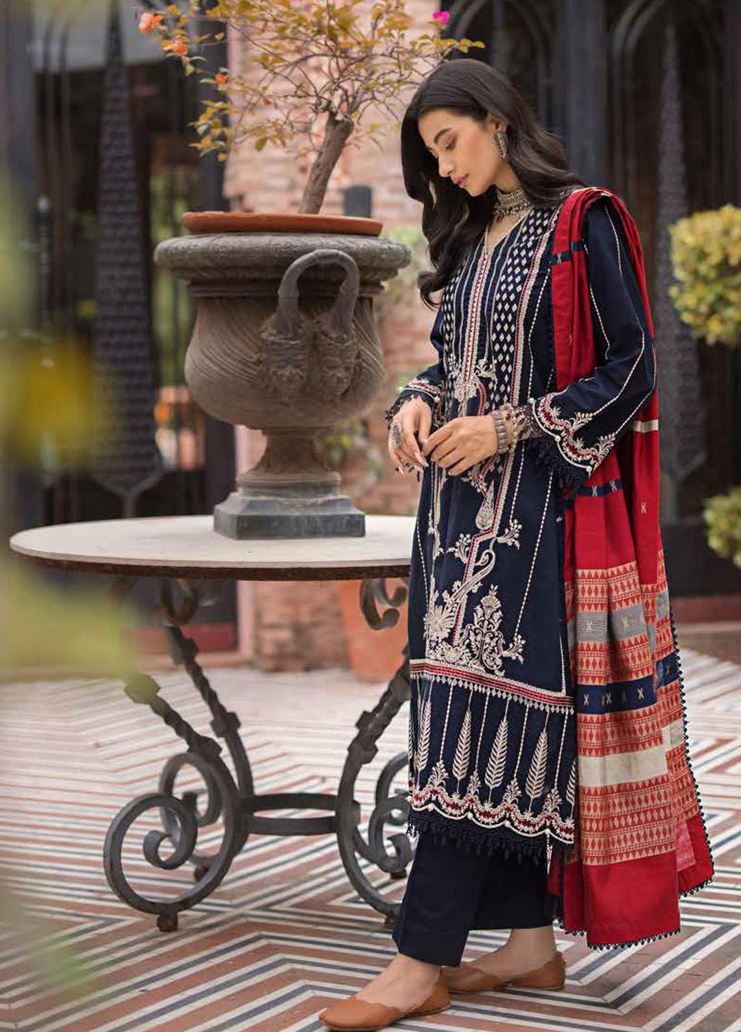 Glamour By Gul Ahmed Fancy Jacquard Suits Unstitched 3 Piece GA23WG MJ-32059 - Winter Collection