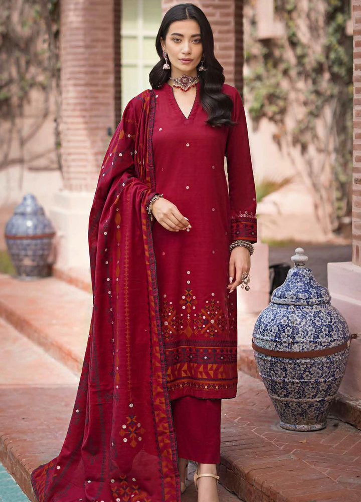 Glamour By Gul Ahmed Fancy Khaddar Suits Unstitched 3 Piece GA23WG MJ-32065 - Winter Collection