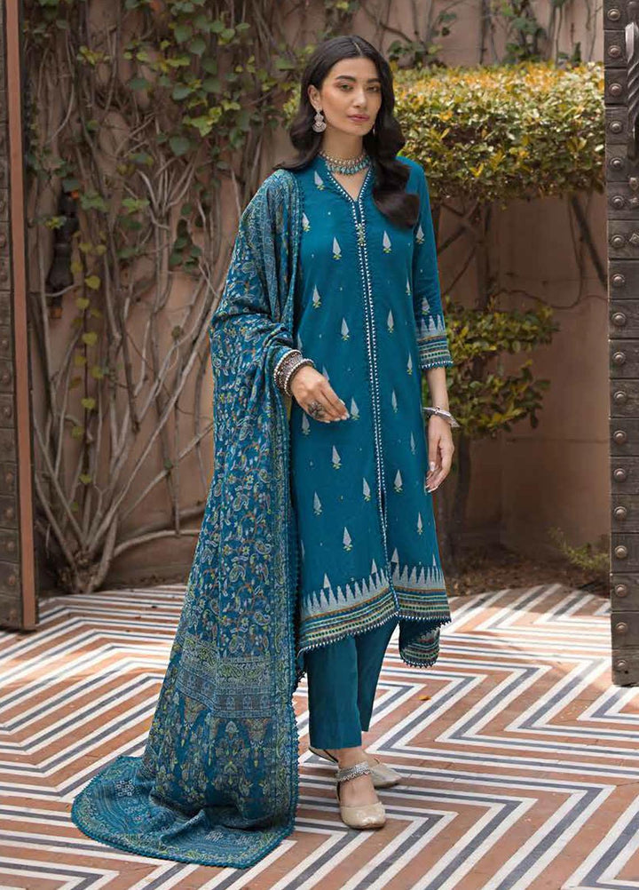 Glamour By Gul Ahmed Fancy Karandi Suits Unstitched 3 Piece GA23WG MJ-32071 - Winter Collection