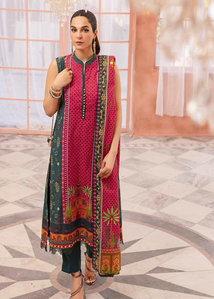 Gul Ahmed Printed Khaddar Suits Unstitched 3 Piece GA23WL K-32004 - Winter Collection