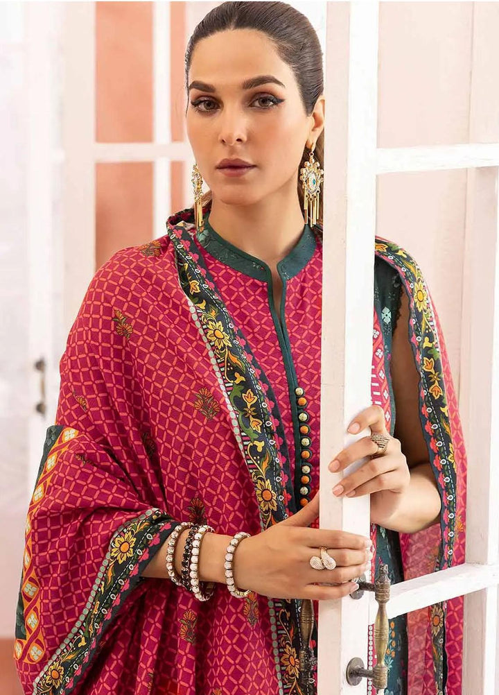 Gul Ahmed Printed Khaddar Suits Unstitched 3 Piece GA23WL K-32004 - Winter Collection