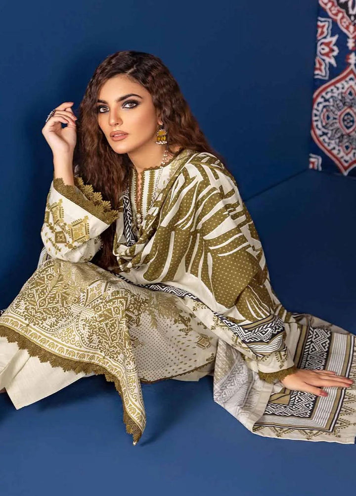 Gul Ahmed Printed Khaddar Suits Unstitched 3 Piece GA23WL K-32014 - Winter Collection