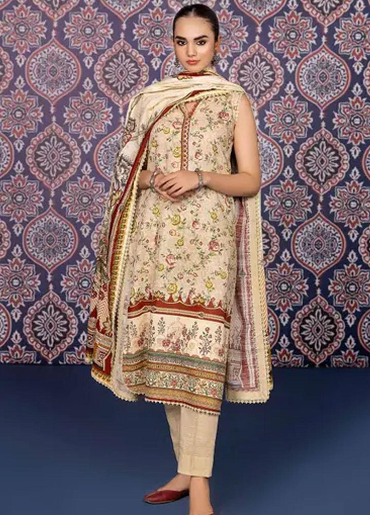 Gul Ahmed Printed Khaddar Suits Unstitched 3 Piece GA23WL K-32015 - Winter Collection