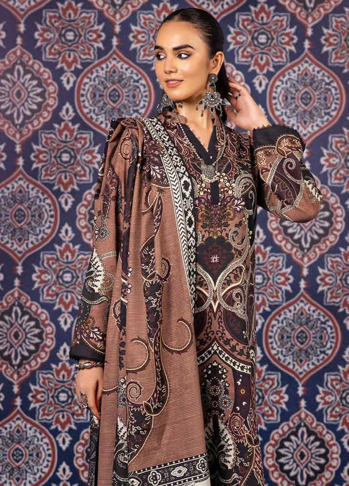 Gul Ahmed Printed Khaddar Suits Unstitched 3 Piece GA23WL K-32028 - Winter Collection
