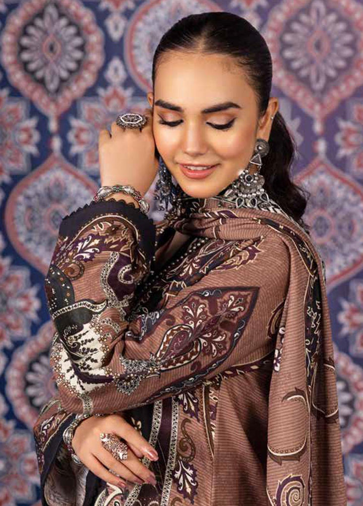 Gul Ahmed Printed Khaddar Suits Unstitched 3 Piece GA23WL K-32028 - Winter Collection