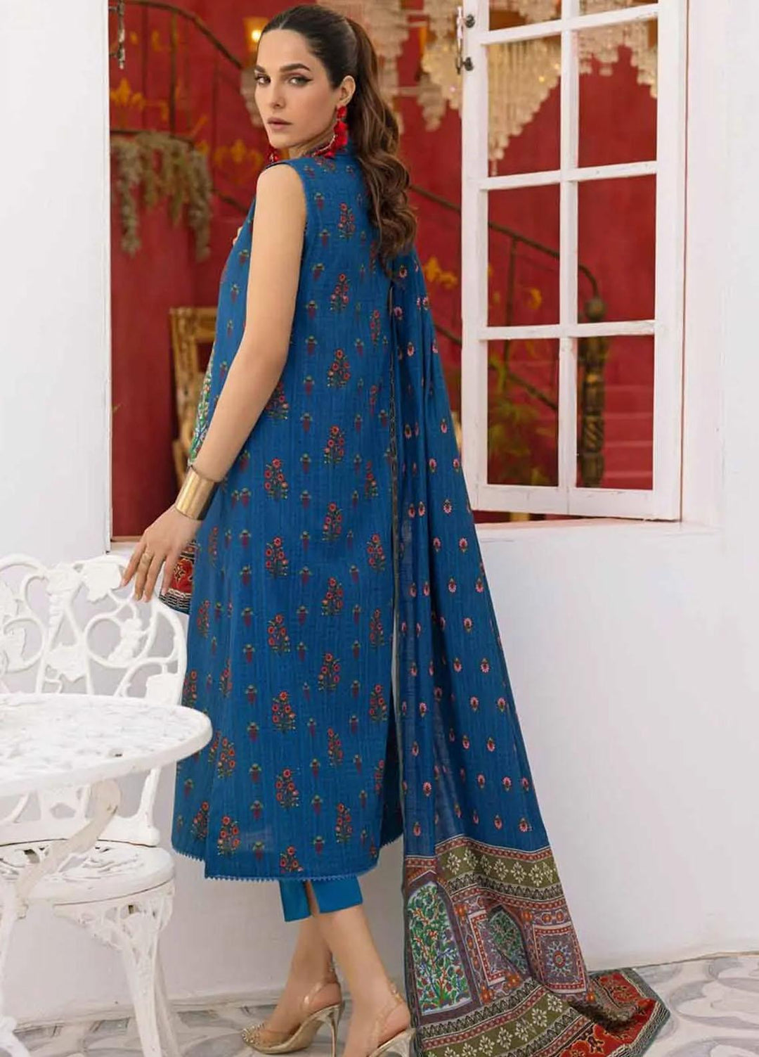 Gul Ahmed Printed Khaddar Suits Unstitched 3 Piece GA23WL K-32032 - Winter Collection