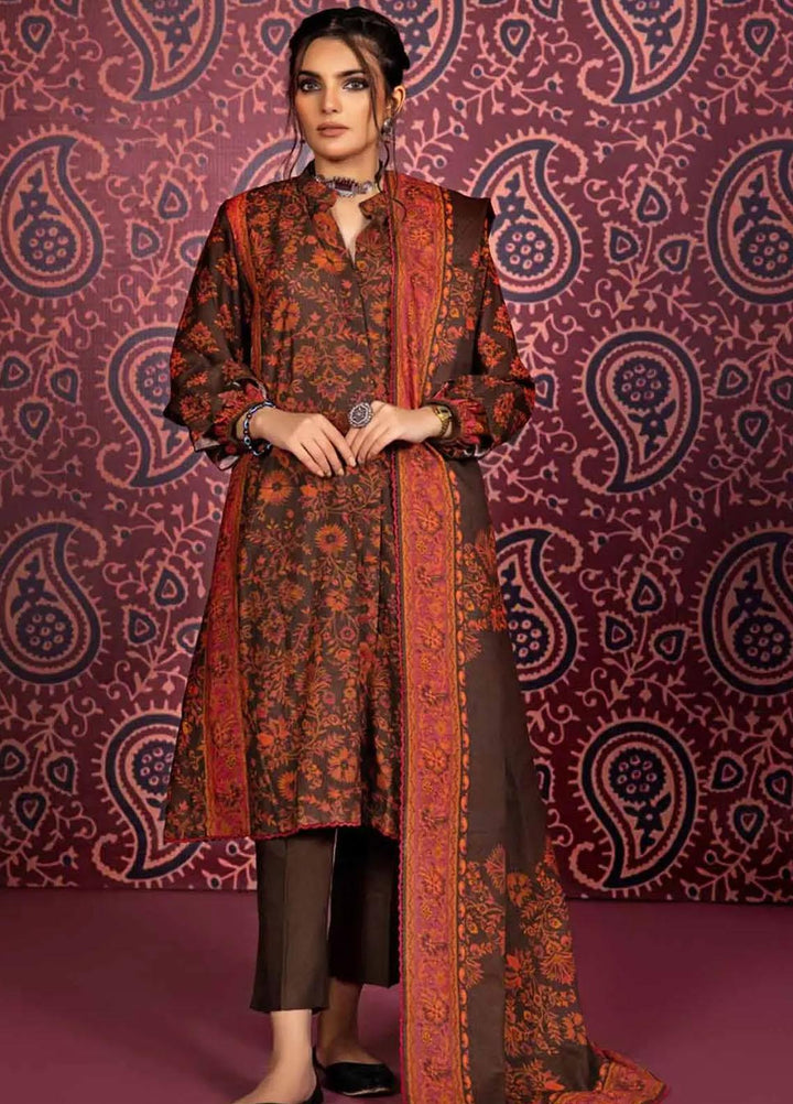 Gul Ahmed Printed Cotton Suits Unstitched 3 Piece GA23WL K-32002 - Winter Collection