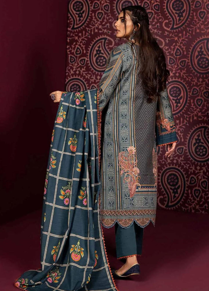 Gul Ahmed Embroidered Khaddar Suits Unstitched 3 Piece GA23WL K-32039 - Winter Collection