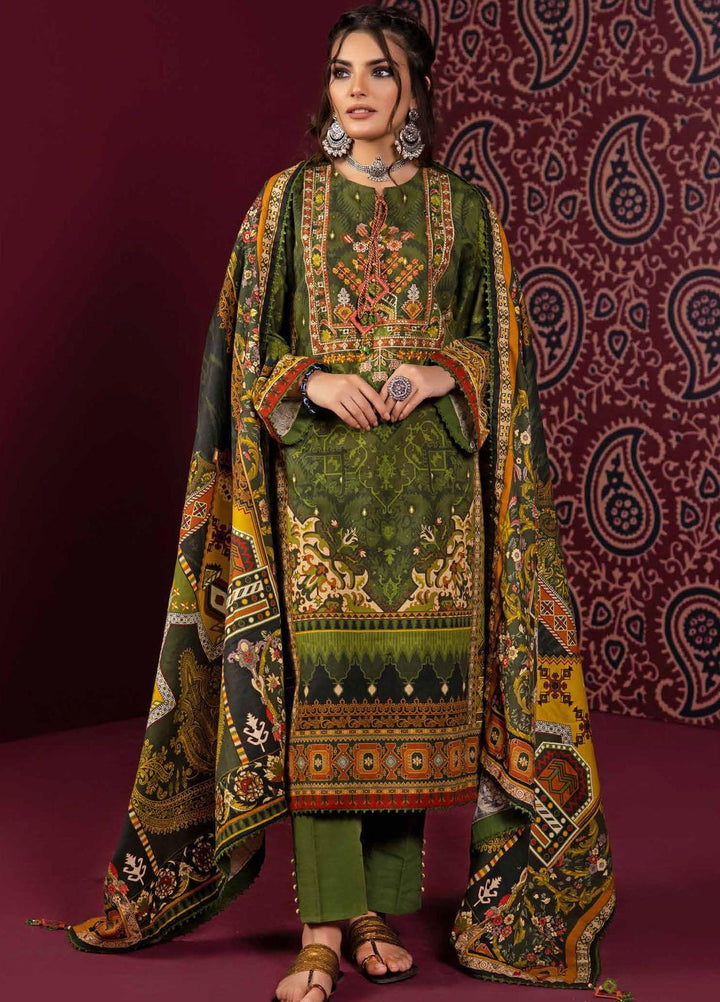 Gul Ahmed Embroidered Khaddar Suits Unstitched 3 Piece GA23WL K-32038 - Winter Collection