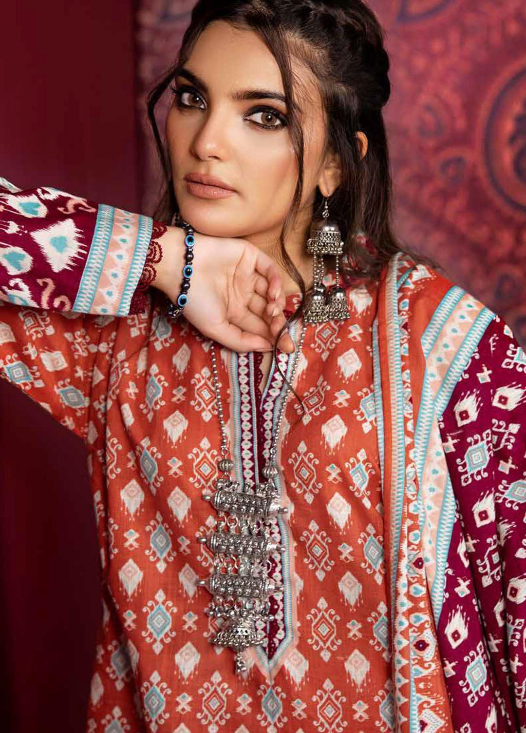 Gul Ahmed Embroidered Khaddar Suits Unstitched 3 Piece GA23WL K-32024 - Winter Collection