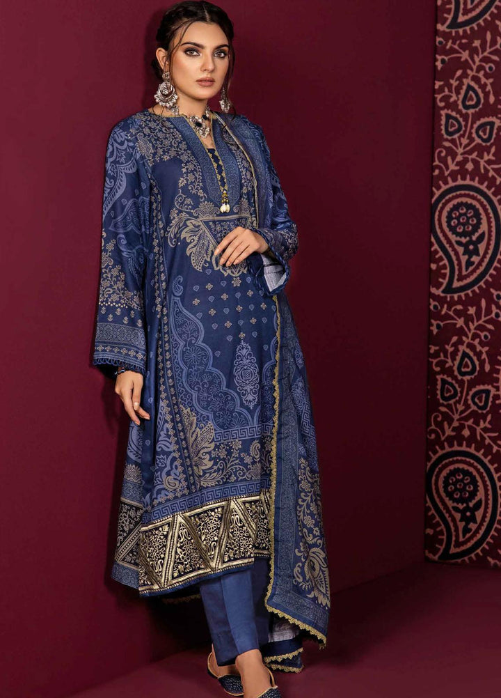 Gul Ahmed Embroidered Cotton Suits Unstitched 3 Piece GA23WL K-32008 - Winter Collection