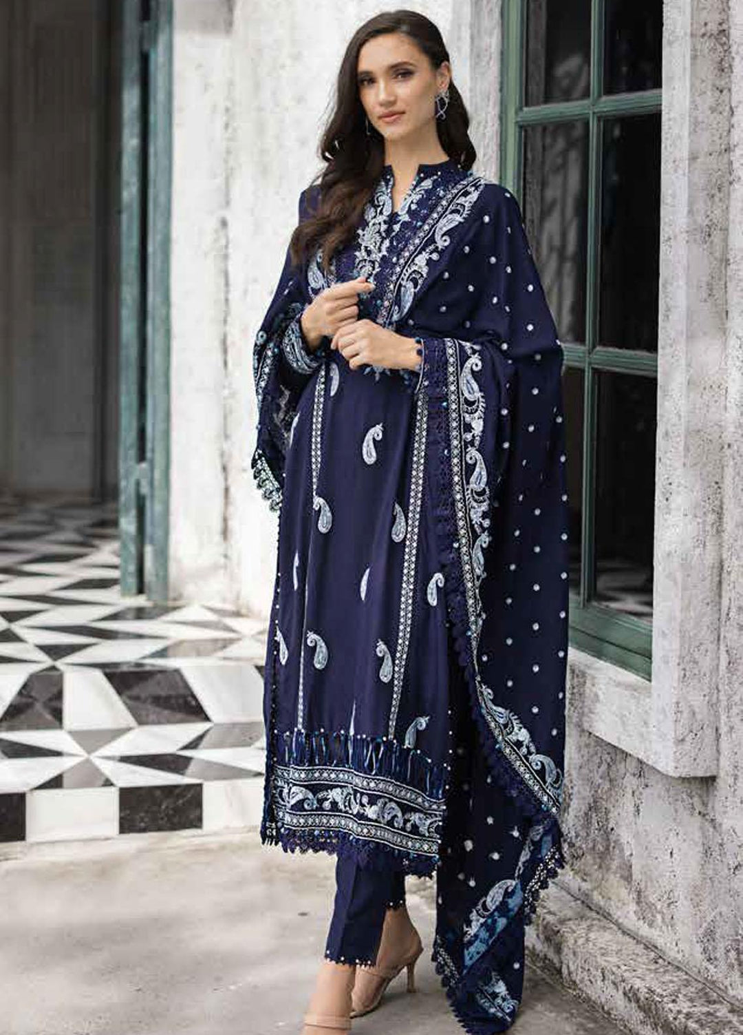 Gul Ahmed Embroidered Pashmina Suits Unstitched 3 Piece GA23WL AP-32003 - Winter Collection