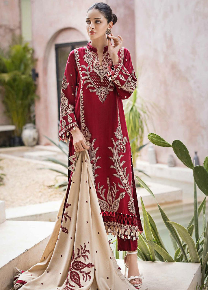 Gul Ahmed Embroidered Pashmina Suits Unstitched 3 Piece GA23WL AP-32042 - Winter Collection