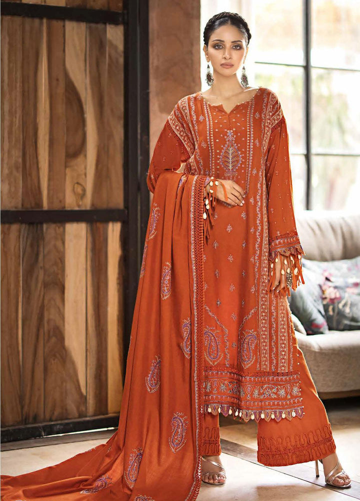 Gul Ahmed Embroidered Pashmina Suits Unstitched 3 Piece GA23WL AP-32041 - Winter Collection