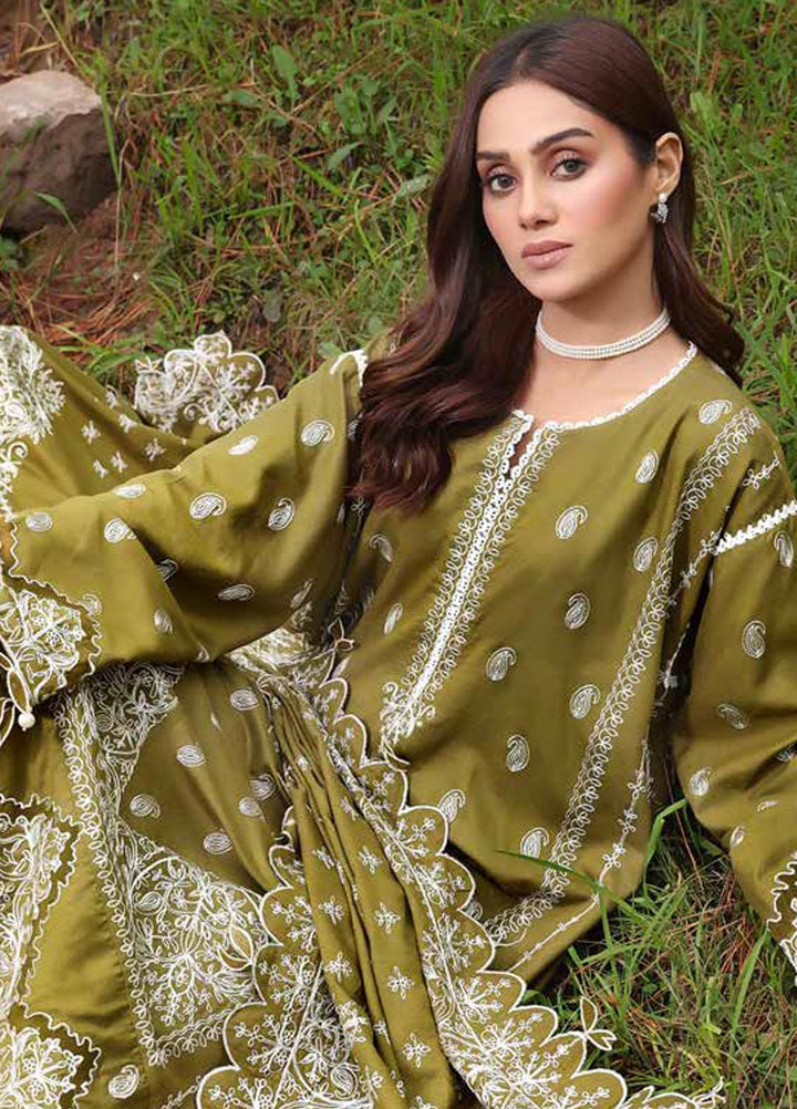 Gul Ahmed Embroidered Chambray Suits Unstitched 3 Piece GA23WL CM-32001 - Winter Collection