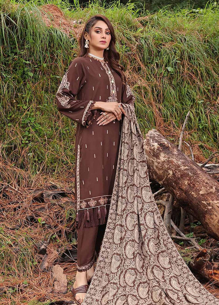 Gul Ahmed Embroidered Acrylic Suits Unstitched 3 Piece GA23WL MJ-32063 - Winter Collection
