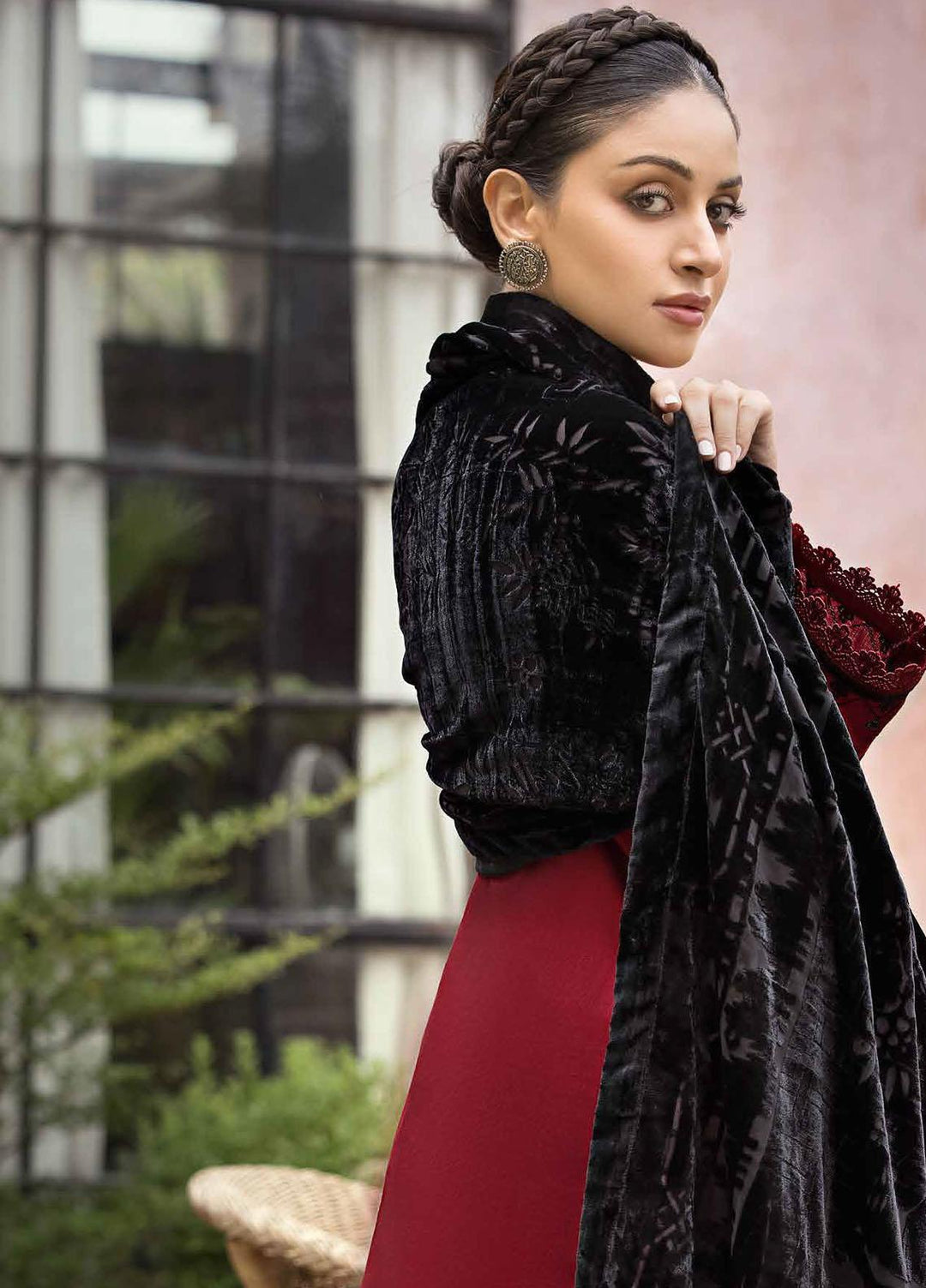 Gul Ahmed Embroidered Khaddar Suits Unstitched 3 Piece GA23WL BVL-32002 - Winter Collection