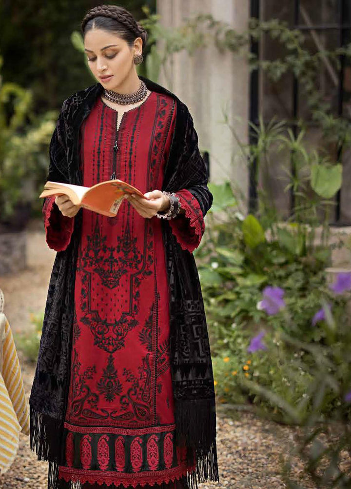 Gul Ahmed Embroidered Khaddar Suits Unstitched 3 Piece GA23WL BVL-32002 - Winter Collection