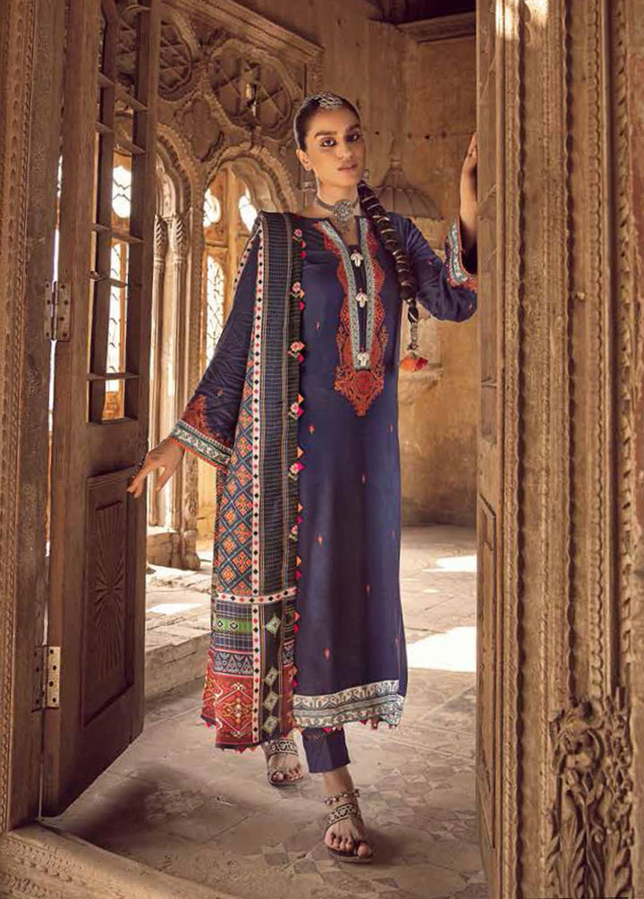 Gul Ahmed Embroidered Linen Suits Unstitched 3 Piece GA22UW AP-22015 - Winter Collection