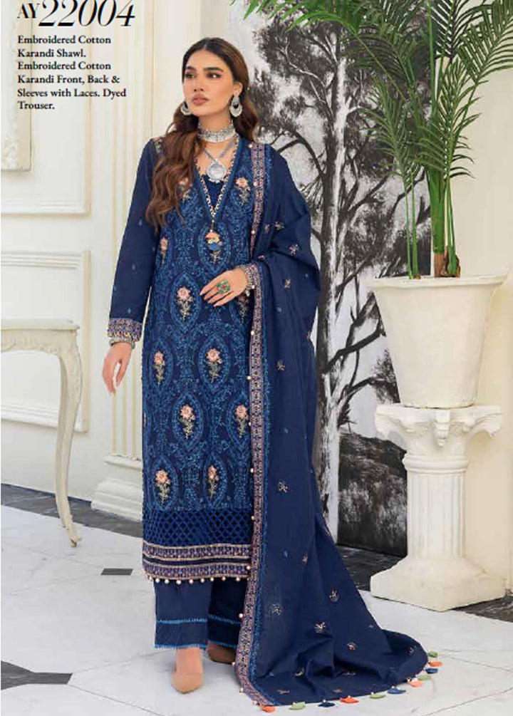 Gul Ahmed Embroidered Karandi Suits Unstitched 3 Piece GA22UW AY-22004 - Winter Collection