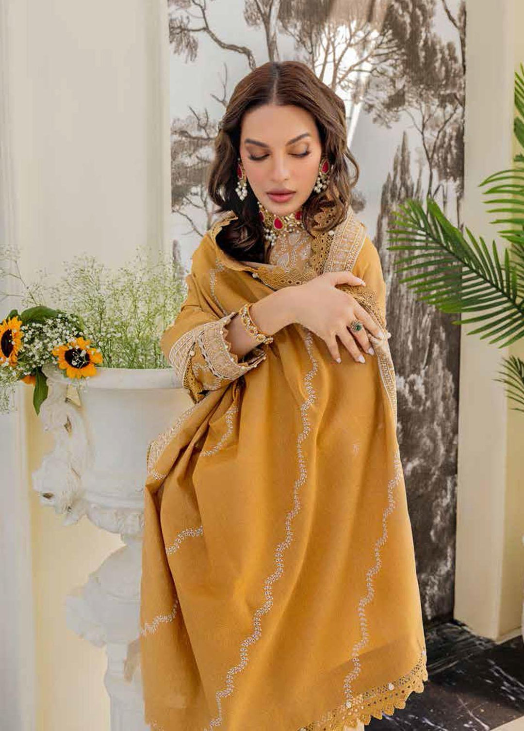 Gul Ahmed Embroidered Karandi Suits Unstitched 3 Piece GA22UW AY-22005 - Winter Collection