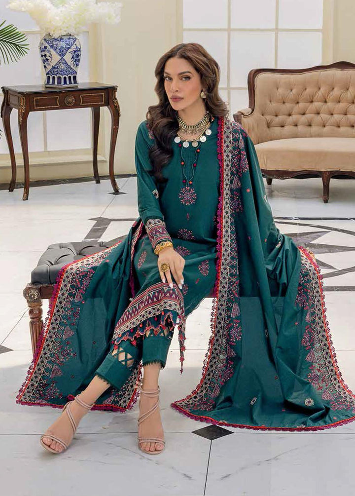 Gul Ahmed Embroidered Karandi Suits Unstitched 3 Piece GA22UW AY-22015 - Winter Collection