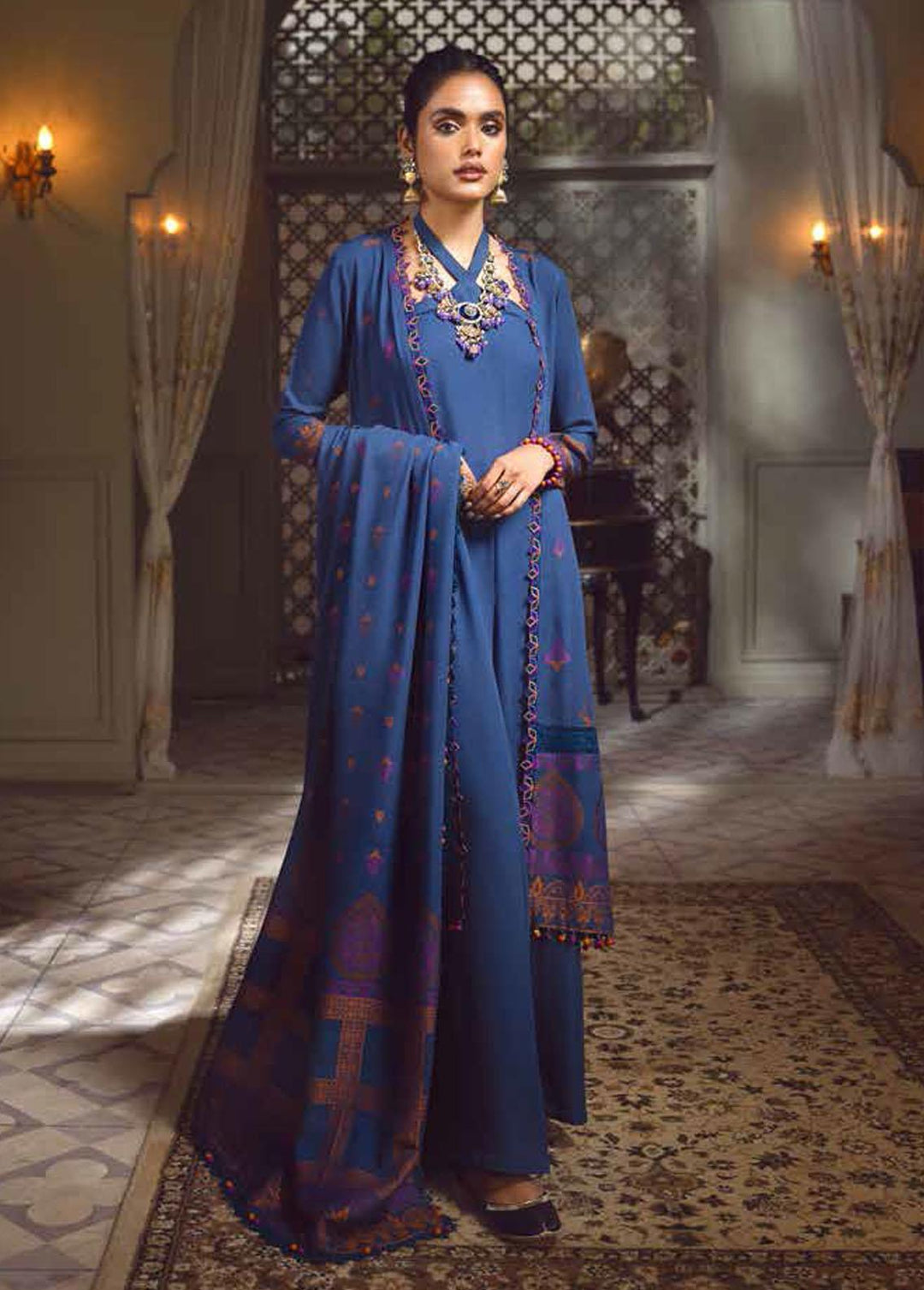 Gul Ahmed Fancy Linen Suits Unstitched 3 Piece GA22UW MJ-22081 - Winter Collection