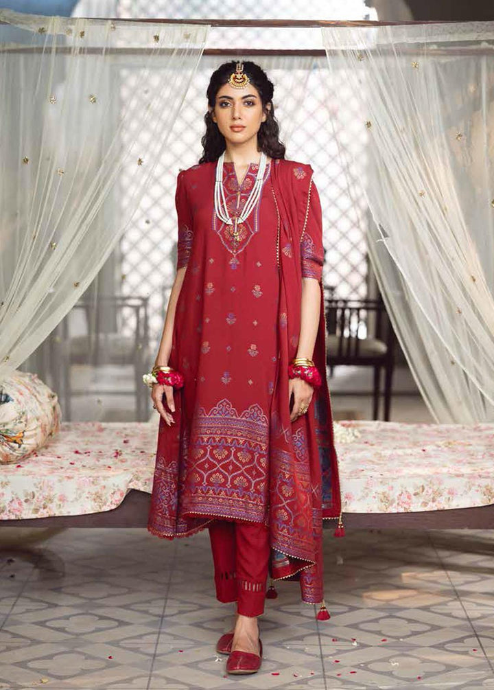 Gul Ahmed Fancy Linen Suits Unstitched 3 Piece GA22UW MJ-22083 - Winter Collection