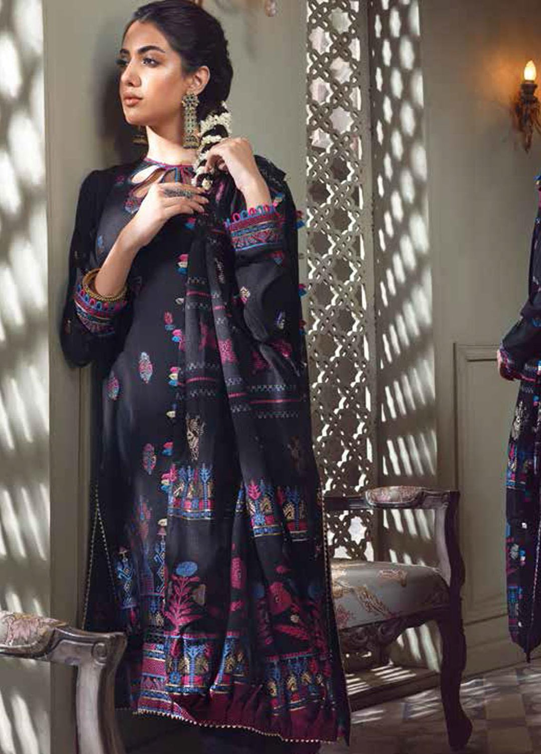 Gul Ahmed Fancy Linen Suits Unstitched 3 Piece GA22UW MJ-22085 - Winter Collection