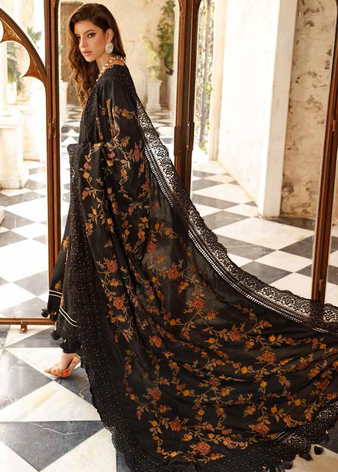 Gul Ahmed Embroidered Raw Silk Suits Unstitched 3 Piece GA22UW RW-22001 - Winter Collection