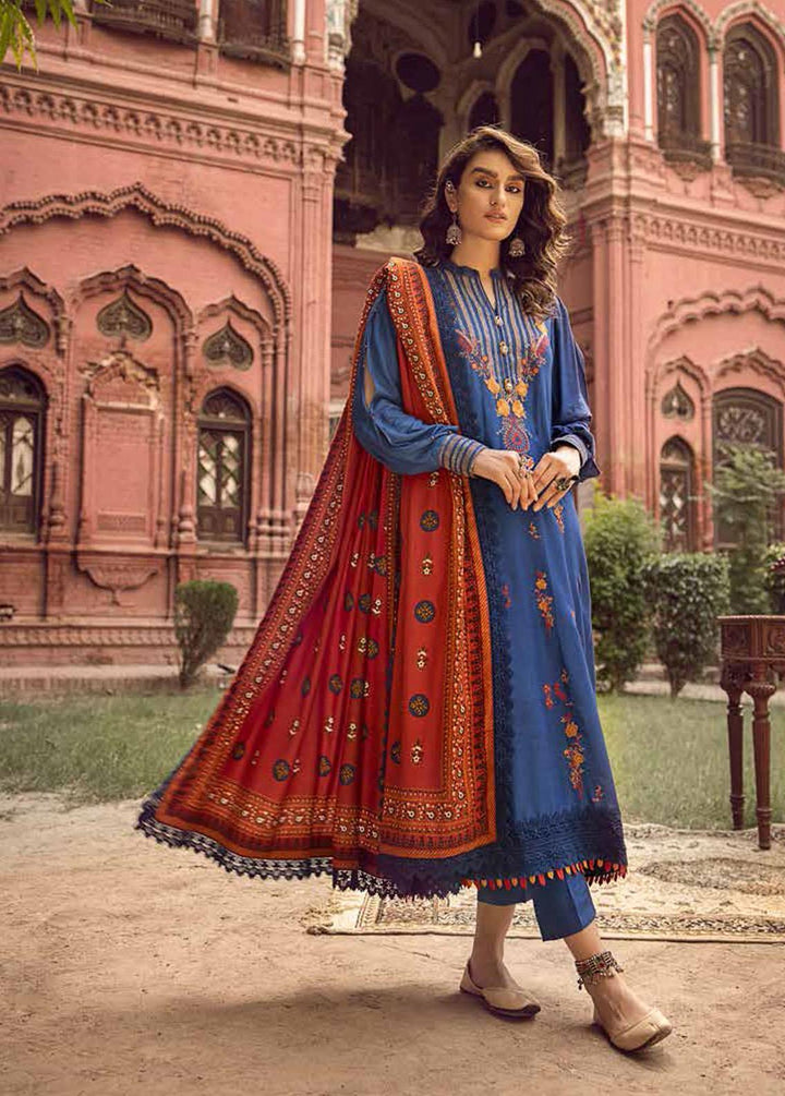 Gul Ahmed Embroidered Khaddar Suits Unstitched 3 Piece GA22UW VK-22004 - Winter Collection
