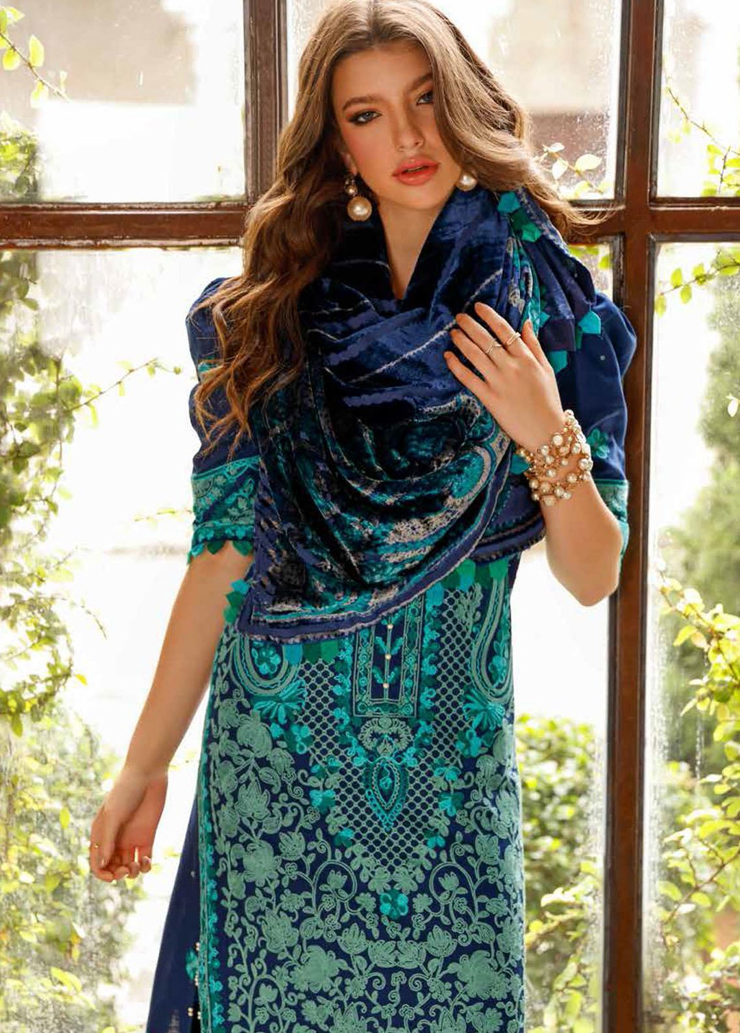 Gul Ahmed Embroidered Karandi Suits Unstitched 3 Piece GA22UW WV-22001 - Winter Collection