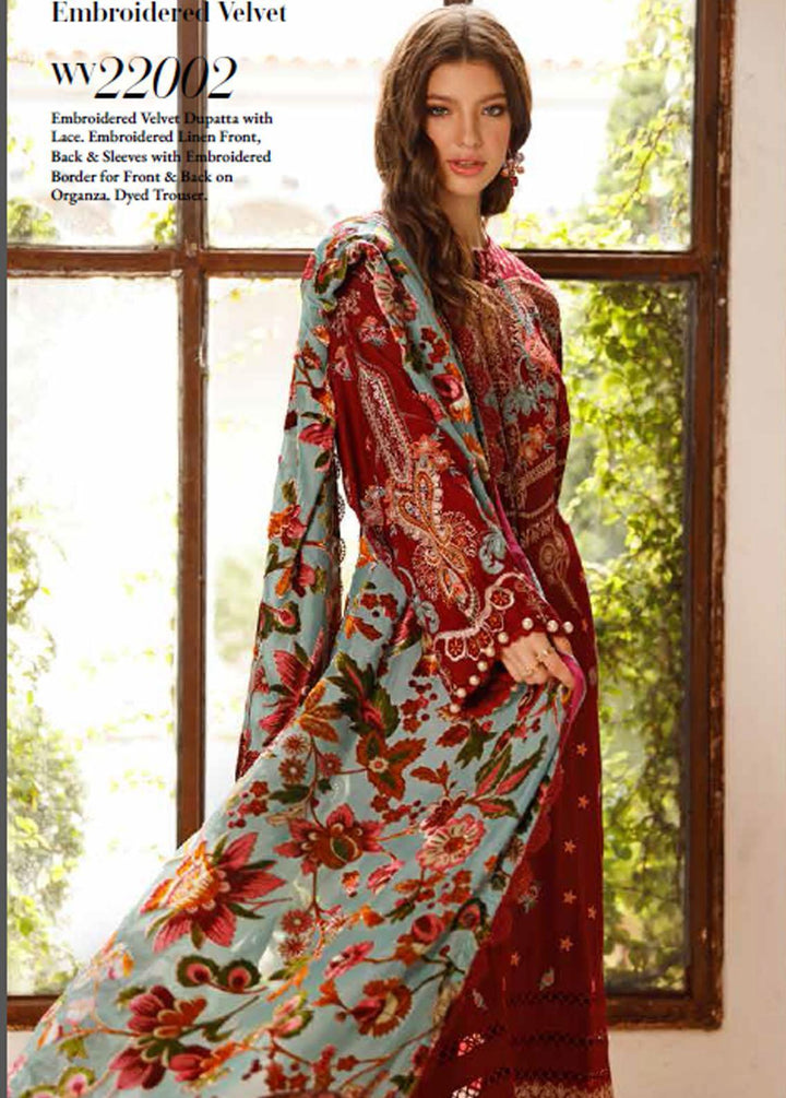 Gul Ahmed Embroidered Linen Suits Unstitched 3 Piece GA22UW WV-22002 - Winter Collection