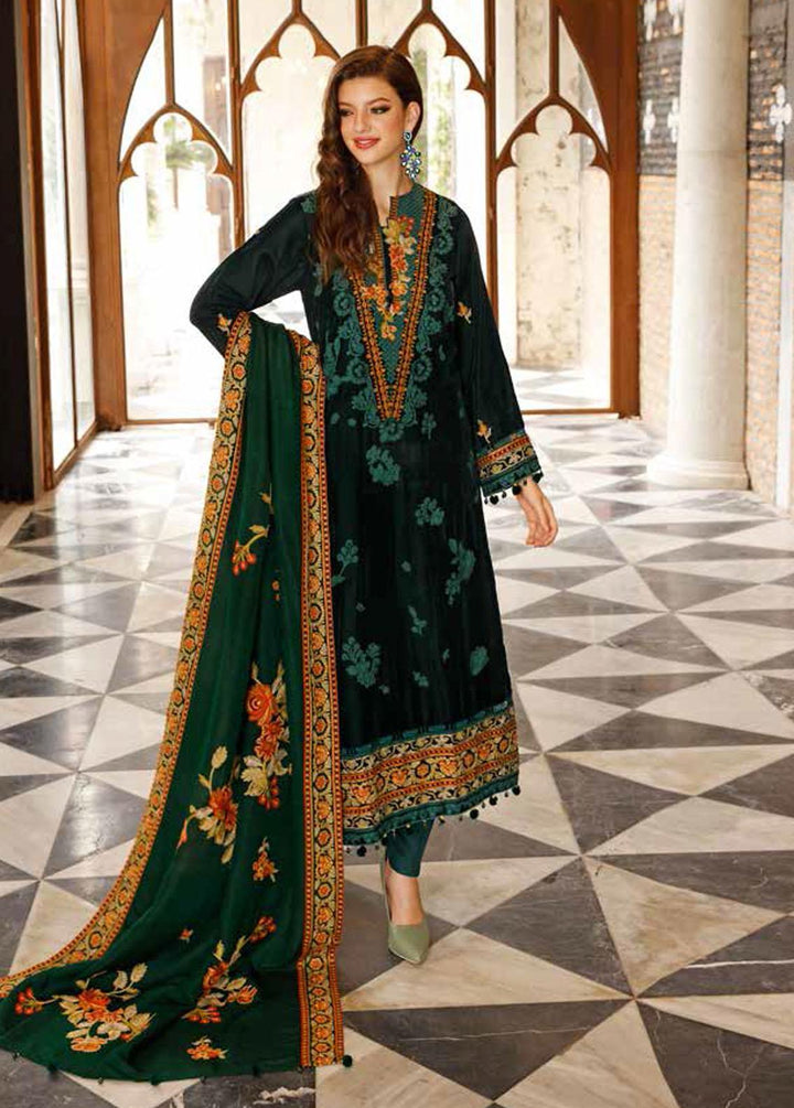 Gul Ahmed Embroidered Velvet Suits Unstitched 3 Piece GA22UW WV-22004 - Winter Collection