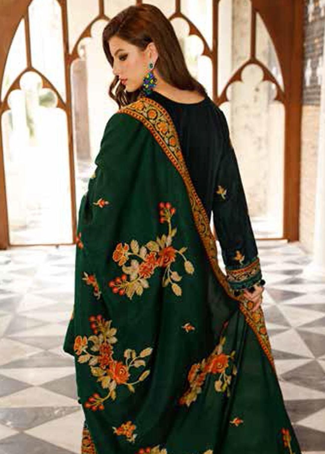 Gul Ahmed Embroidered Velvet Suits Unstitched 3 Piece GA22UW WV-22004 - Winter Collection