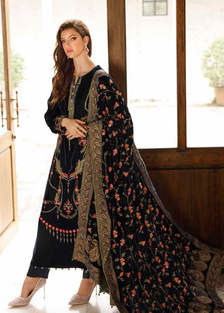 Gul Ahmed Embroidered Velvet Suits Unstitched 3 Piece GA22UW WV-22006 - Winter Collection