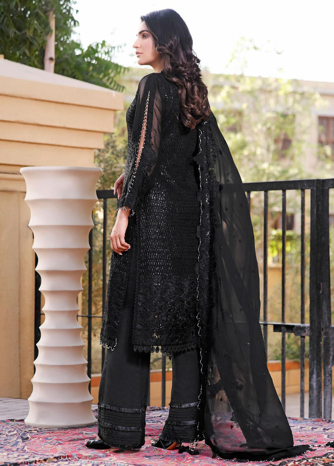 Gul-e-Mehnaaz By Hadia Eman Embroidered Chiffon Suits Unstitched 3 Piece HE22GM HEC-02 - Luxury Collection