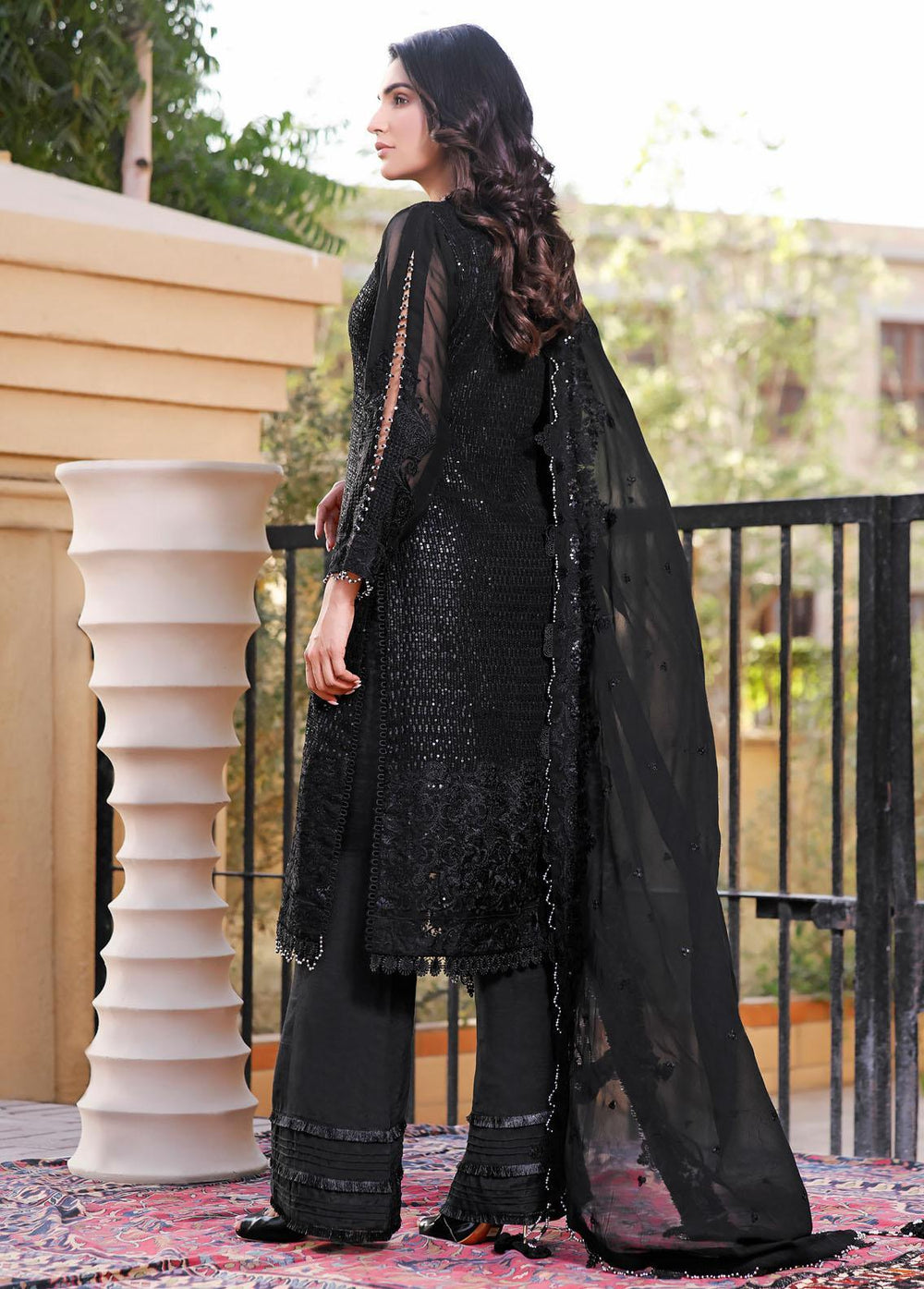 Gul-e-Mehnaaz By Hadia Eman Embroidered Chiffon Suits Unstitched 3 Piece HE22GM HEC-02 - Luxury Collection