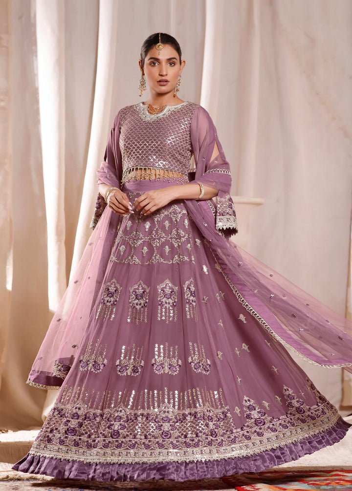 Gul-e-Mehnaaz By Hadia Eman Embroidered Chiffon Suits Unstitched 3 Piece HE22GM HEC-03 - Luxury Collection