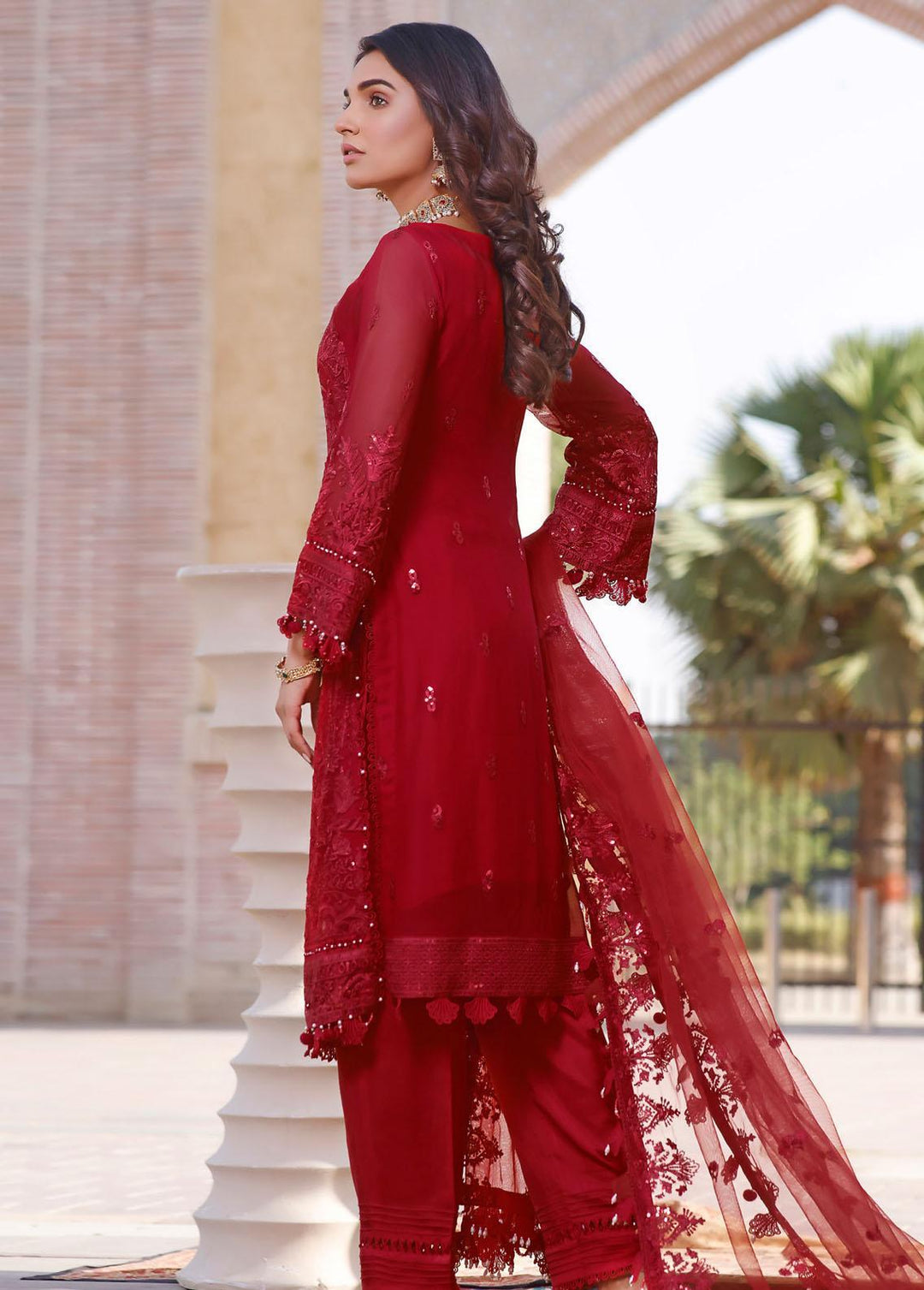 Gul-e-Mehnaaz By Hadia Eman Embroidered Chiffon Suits Unstitched 3 Piece HE22GM HEC-04 - Luxury Collection